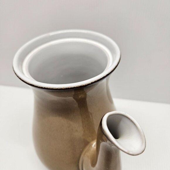 Denby Langley Seville Brown Stoneware Coffee Pot With Lid England - Picture 3 of 8